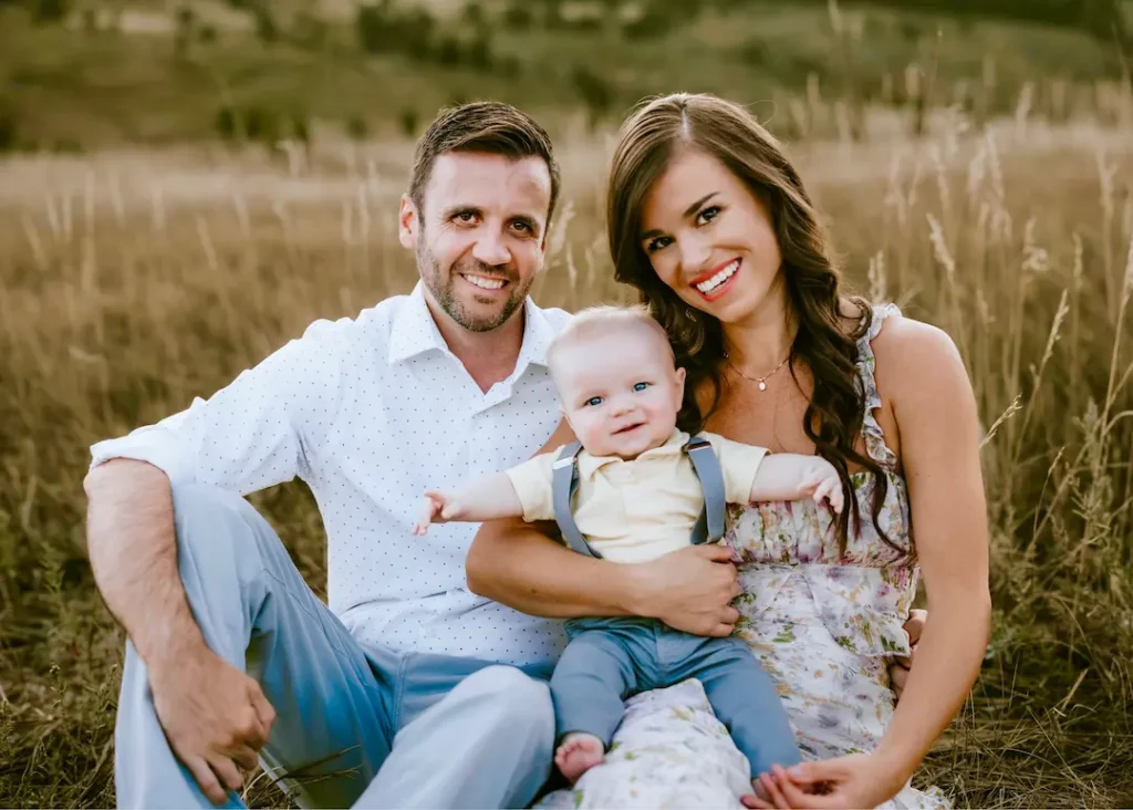 Owner of Seasons Home Solutions, Brandon Mcgaughey with his family